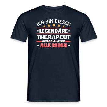 Ich bin dieser legendäre Therapeut - Männer T-Shirt - Navy - Vorne - AI Model Male 178 light (178cm)