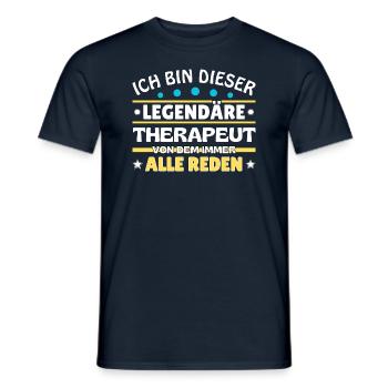 Ich bin dieser legendäre Therapeut - Männer T-Shirt - Navy - Vorne - AI Model Male 178 light (178cm)