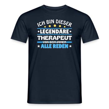 Ich bin dieser legendäre Therapeut - Männer T-Shirt - Navy - Vorne - AI Model Male 178 light (178cm)