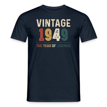 75 Years Old Vintage 1949 75th Birthday - Men's T-Shirt - navy - Front - AI Model Male 178 light (178cm)