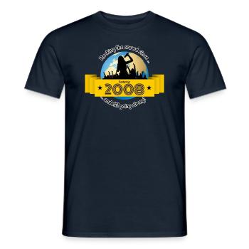 16. Geburtstag Rocking the crowd since 09/2008 - Männer T-Shirt - Navy - Vorne - AI Model Male 178 light (178cm)