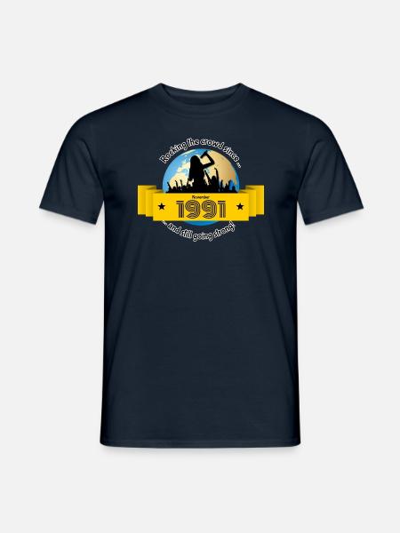 33. Geburtstag Rocking the crowd since 11/1991 - Männer T-Shirt - Navy