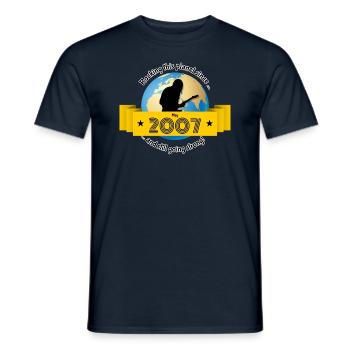 18. Geburtstag Rocking this planet since 05/2007 - Men's T-Shirt - navy - Front - AI Model Male 178 light (178cm)