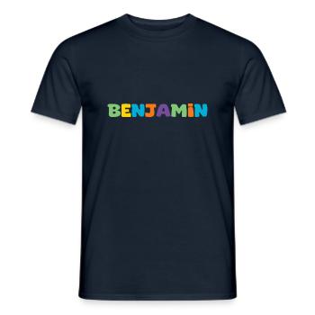 Name - Benjamin - Männer T-Shirt - Navy - Vorne - AI Model Male 178 light (178cm)