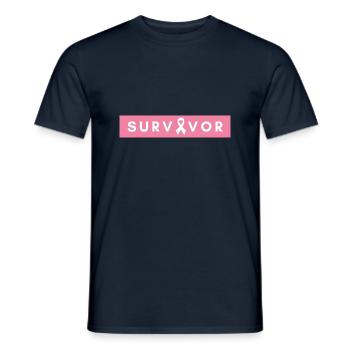 Survivant du cancer - T-shirt homme - marine - Devant - AI Model Male 178 light (178cm)
