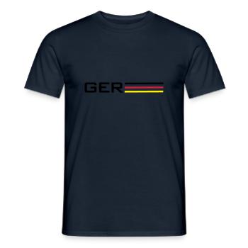 Deutschland GER Symbol - Männer T-Shirt - Navy - Vorne - AI Model Male 178 light (178cm)