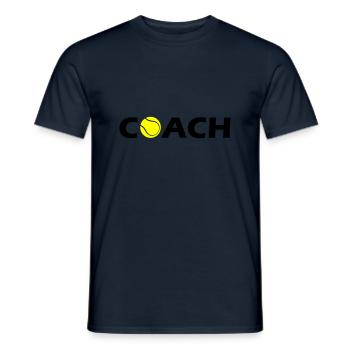 tennis coach - T-shirt homme - marine - Devant - AI Model Male 178 light (178cm)