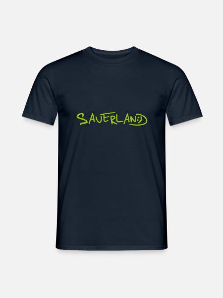 Sauerland-Logo frech und fröhlich - Männer T-Shirt - Navy