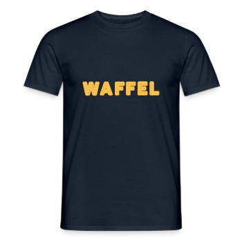 waffel backen - Männer T-Shirt - Navy - Vorne - AI Model Male 178 light (178cm)