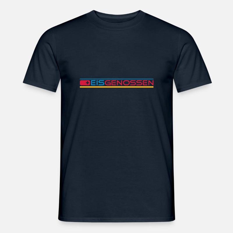 Eisgenossen Bandenwerbung - Männer T-Shirt - Navy