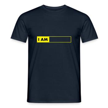 i_am__vec_2 de - Männer T-Shirt - Navy - Vorne - AI Model Male 178 light (178cm)
