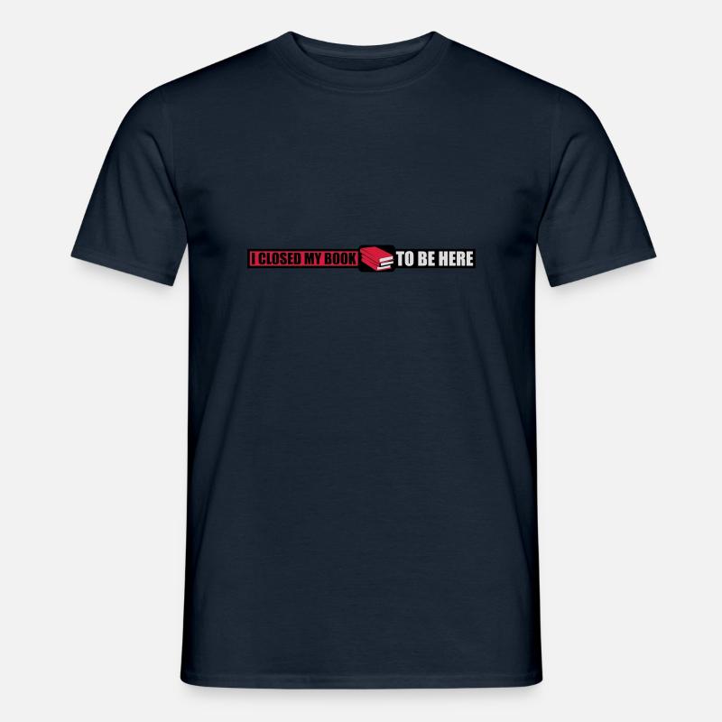I closed my book - Männer T-Shirt - Navy