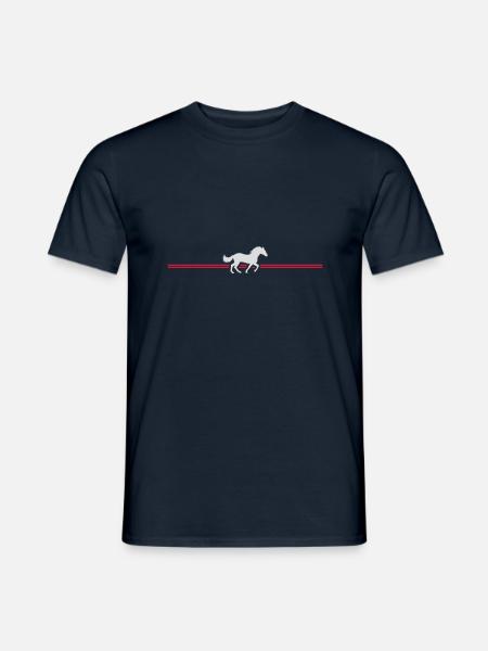 Cheval de course Stripe Line - T-shirt homme - marine