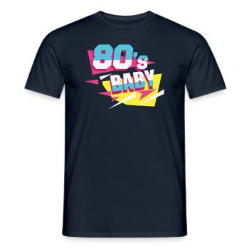 80s Baby - Men's T-Shirt - navy - Front - AI Model Male 178 light (178cm)
