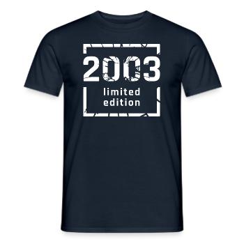 2003 limited edition 20th birthday - Men's T-Shirt - navy - Front - AI Model Male 178 light (178cm)