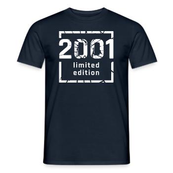 2001 édition limitée 22e anniversaire - T-shirt homme - marine - Devant - AI Model Male 178 light (178cm)