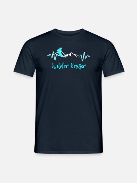 Skifahren Wilder Kaiser - Männer T-Shirt - Navy