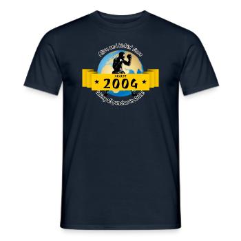 20. Geburtstag Vivant et dynamique depuis 08/2004 - T-shirt homme - marine - Devant - AI Model Male 178 light (178cm)