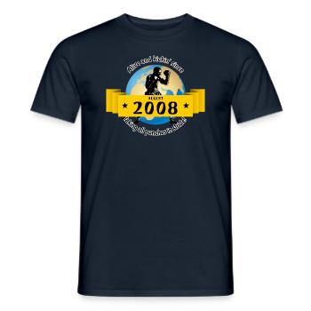 16. Geburtstag Vivant et dynamique depuis 08/2008 - T-shirt homme - marine - Devant - AI Model Male 178 light (178cm)