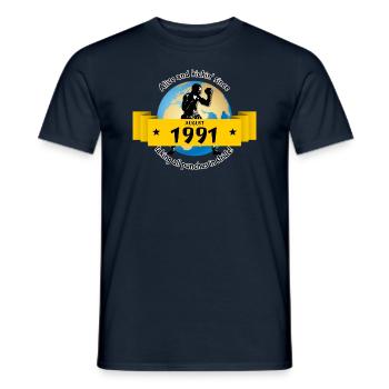 33. Anniversaire Vivant et kickin depuis 08/1991 - T-shirt homme - marine - Devant - AI Model Male 178 light (178cm)
