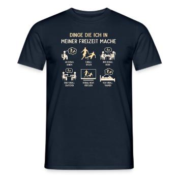 Fußballspieler Fußball Humor Freizeit - Männer T-Shirt - Navy - Vorne - AI Model Male 178 light (178cm)