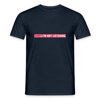 désolé de ne pas écouter - T-shirt homme - marine - Devant - AI Model Male 178 light (178cm)