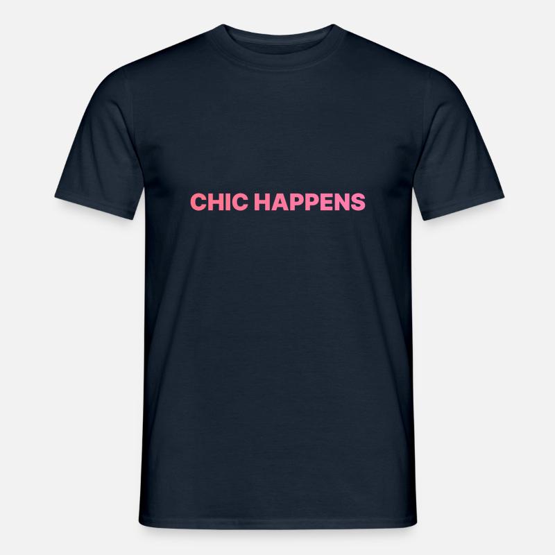 LE CHIC ARRIVE ROSA - T-shirt homme - marine