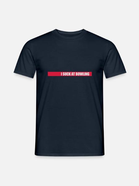 I suck at bowling - Men's T-Shirt - navy
