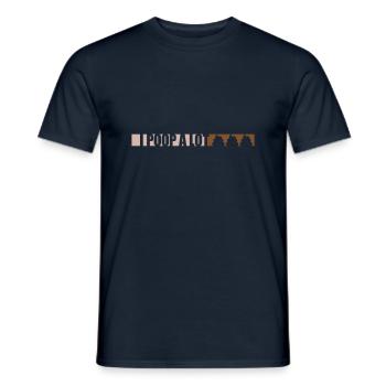 Ik poep veel - Heren T-shirt - navy - Voor - AI Model Male 178 light (178cm)