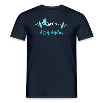 Skiing Alta Badia - Men's T-Shirt - navy - Front - AI Model Male 178 light (178cm)
