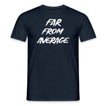 Far From Average - Men's T-Shirt - navy - Front - AI Model Male 178 light (178cm)