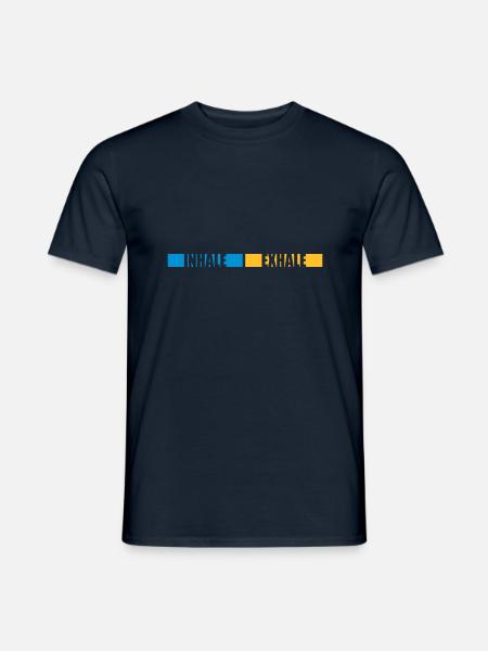 inhale exhale yoga quote - Men's T-Shirt - navy