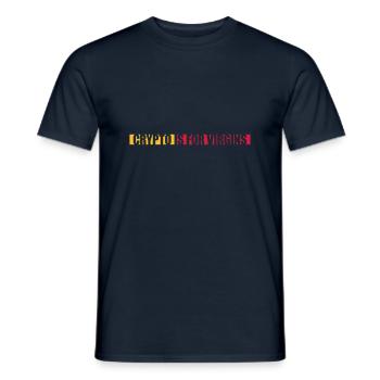 crypto is for virgins - Männer T-Shirt - Navy - Vorne - AI Model Male 178 light (178cm)