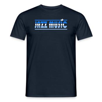 Jazz Musik Retro - Männer T-Shirt - Navy - Vorne - AI Model Male 178 light (178cm)