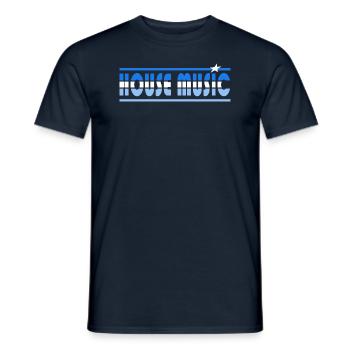 House Musik Retro - Männer T-Shirt - Navy - Vorne - AI Model Male 178 light (178cm)