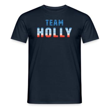 Team Holly | Warming Stripes - Männer T-Shirt - Navy - Vorne - AI Model Male 178 light (178cm)