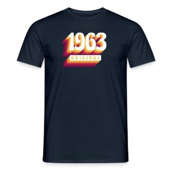 1963 Original. Coole Geschenkidee zum Geburtstag - Männer T-Shirt - Navy - Vorne - AI Model Male 178 light (178cm)