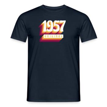 1957 Original. Coole Geschenkidee zum Geburtstag - Männer T-Shirt - Navy - Vorne - AI Model Male 178 light (178cm)