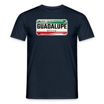 Guadalupe Personalized Mexican Vehicle plates w - Men's T-Shirt - navy - Front - AI Model Male 178 light (178cm)
