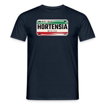 Hortensia Plaques de véhicules mexicaines personnalisées w - T-shirt homme - marine - Devant - AI Model Male 178 light (178cm)