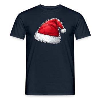 Nikolaus Mütze - Männer T-Shirt - Navy - Vorne - AI Model Male 178 light (178cm)