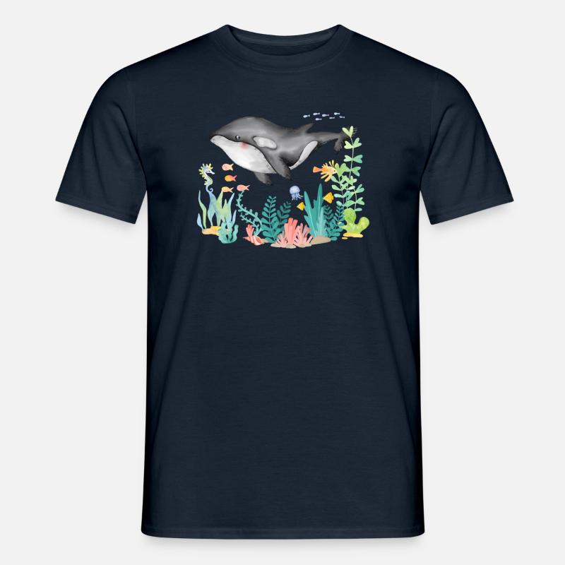 Orca Ozean Underwater - Männer T-Shirt - Navy