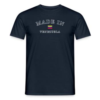 Made in Venezuela white - Männer T-Shirt - Navy - Vorne - AI Model Male 178 light (178cm)