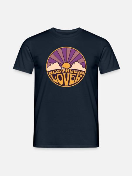 Nostalgia Lover Retro Sunset - Men's T-Shirt - navy