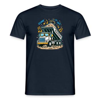 Dump Truck With Musical Rhythm - Men's T-Shirt - navy - Front - AI Model Male 178 light (178cm)