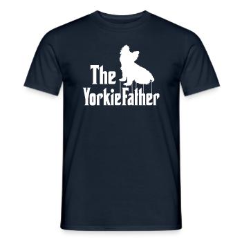 Yorkshire Terrier Hund Herren Motiv Yorkie Papa - Männer T-Shirt - Navy - Vorne - AI Model Male 178 light (178cm)