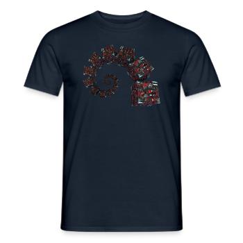 Golden Ratio Sci Fi Cubes - Men's T-Shirt - navy - Front - AI Model Male 178 light (178cm)