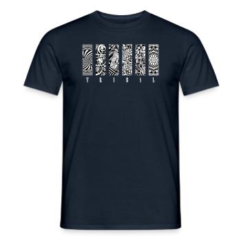 Tribal design - Camiseta hombre - azul marino - delante - AI Model Male 178 light (178cm)