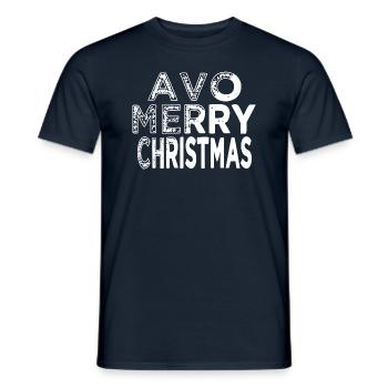 Comic Statement Christmas Tree Cute Funny Quote - Men's T-Shirt - navy - Front - AI Model Male 178 light (178cm)