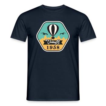 1958 Geburtsjahr Retro - Männer T-Shirt - Navy - Vorne - AI Model Male 178 light (178cm)